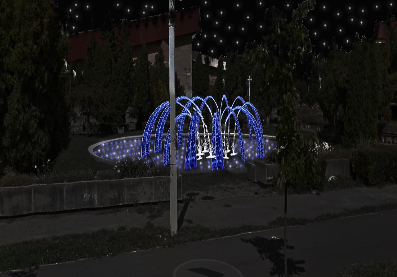 Vezi ce zone din Arad vor fi iluminate festiv! 3 fantana arad