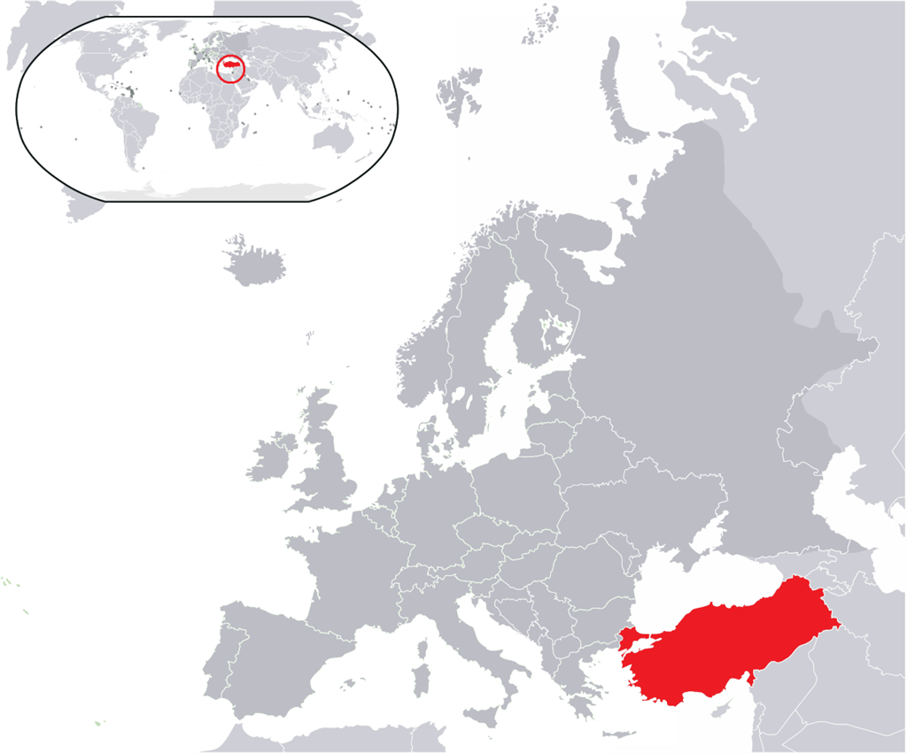 Location Turkey in Europe Custom