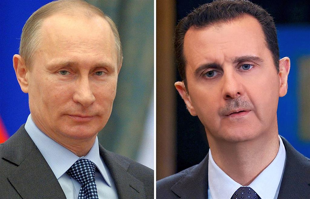 Vladimir Putin Of Russia And Bashar al Assad Of Syria