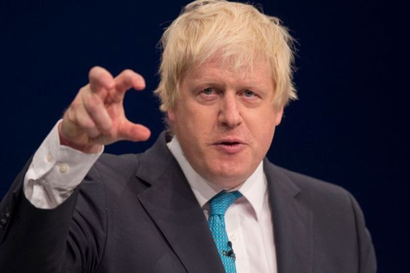 Boris Johnson makes his speech at Tory Conference