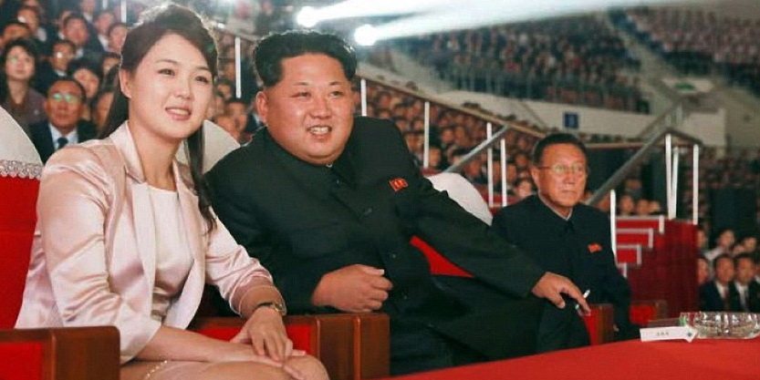 Kim jong un and wife enjoying a cigarette