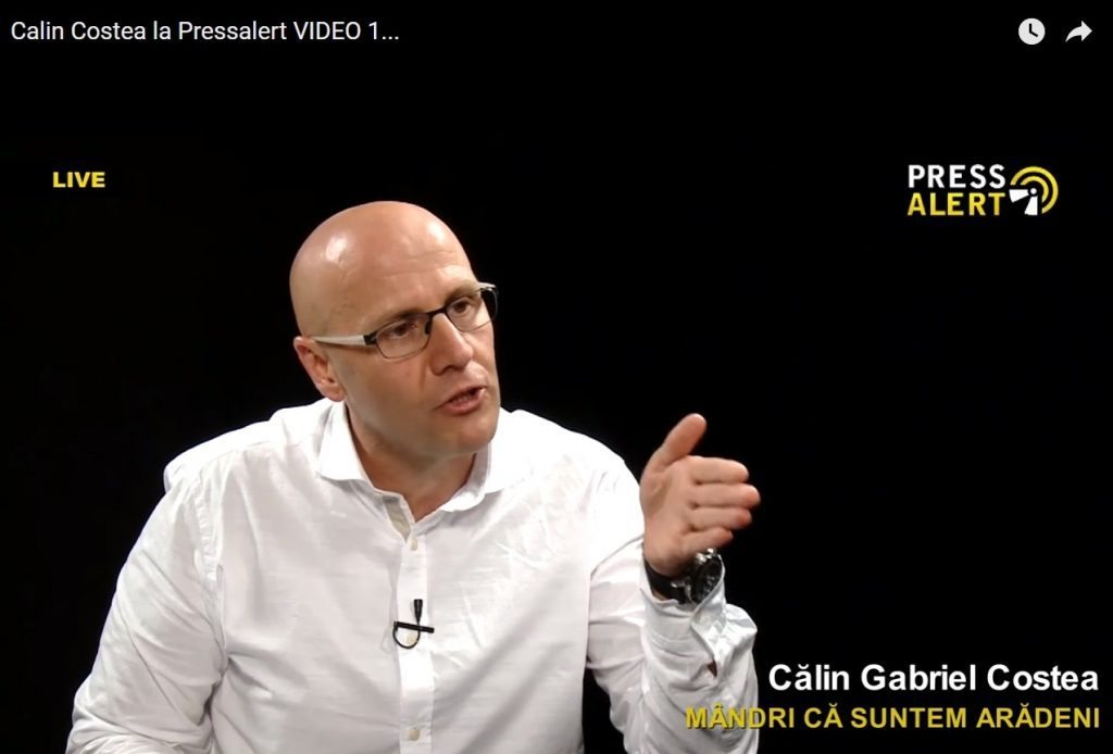Călin Gabriel Costea – 6 minute despre Arad si arădeni, la Pressalert VIDEO 1 1 costea pressalert