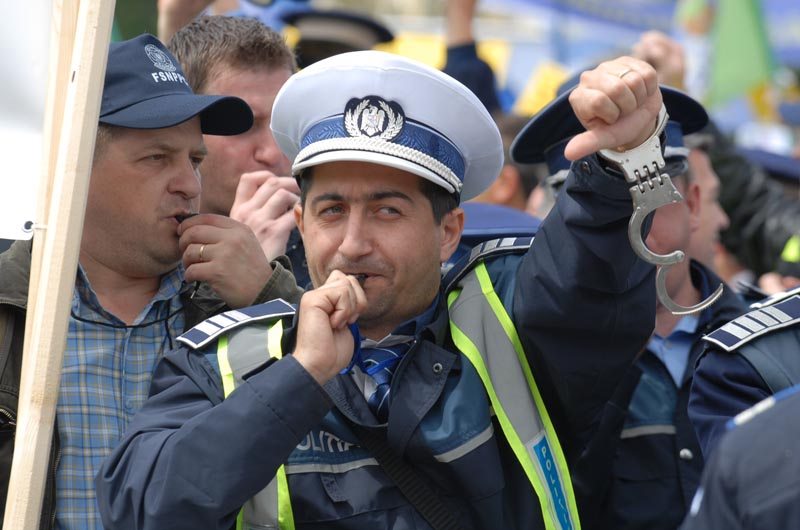 protest politisti