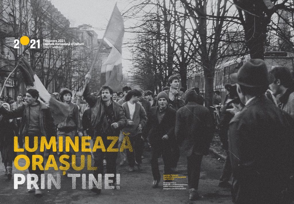 banner Timisoara candideaza pentru titlul de Capitala Europeana a Culturii in 2021