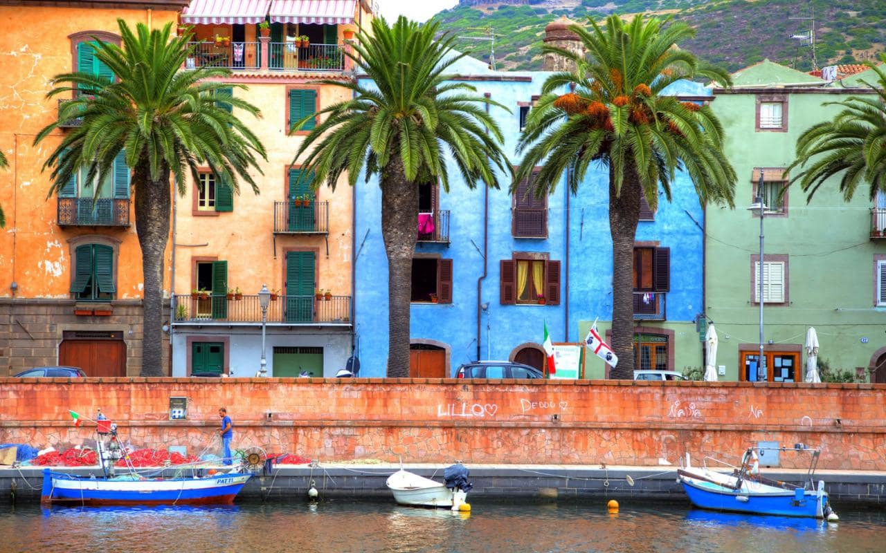 Sardinia Getting there Boats on River Bosa